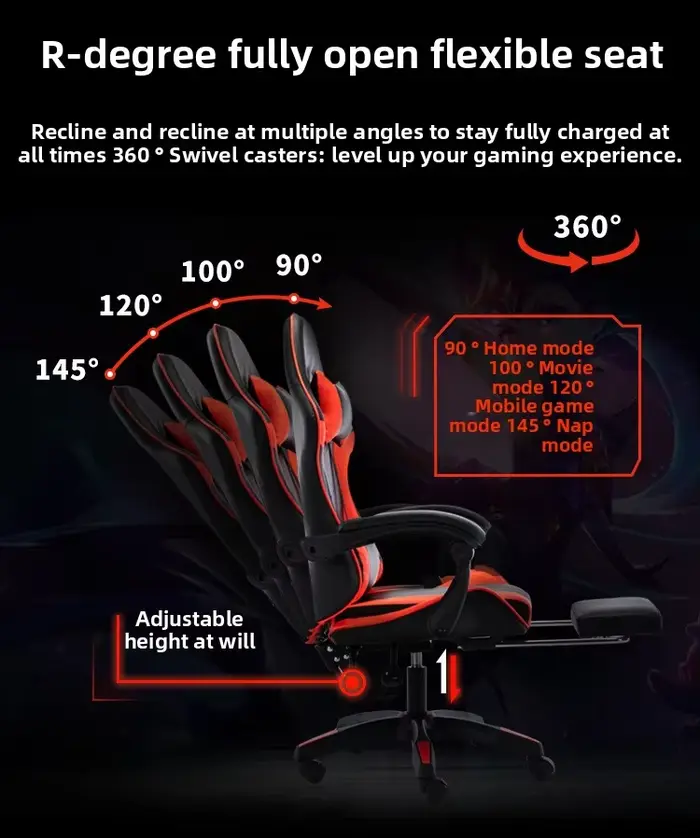 Une chaise de jeu ergonomique pour ordinateur