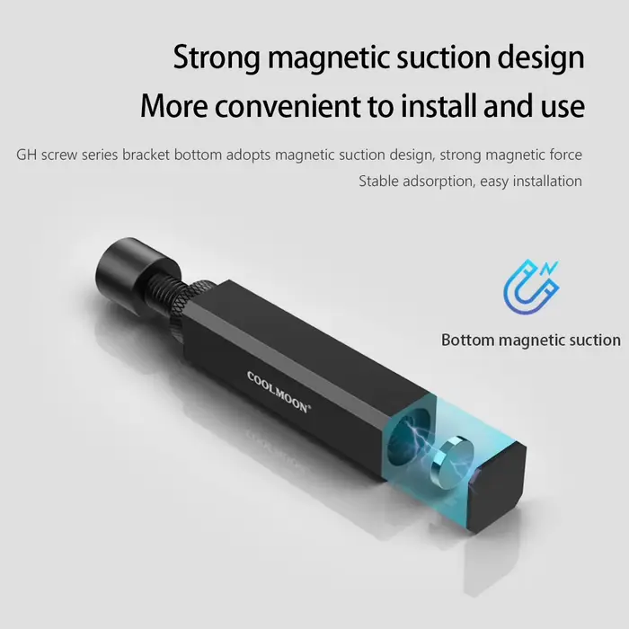Support de carte graphique GPU réglable télescopique rotatif à vis en alliage d'aluminium, support de carte vidéo, accessoire pour boîtier de PC de bureau