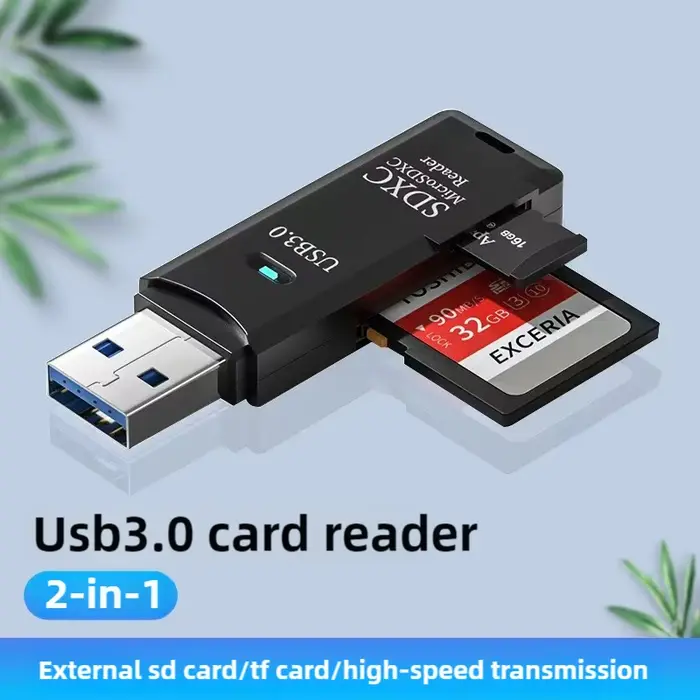 Lecteur de carte USB2.0/3.0 2 en 1