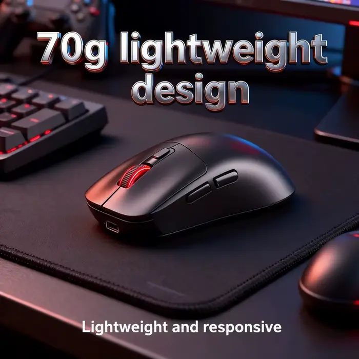 Souris de jeu sans fil légère YINDIAO