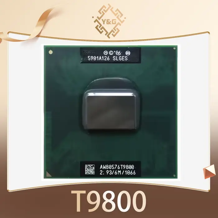 Processeur pour ordinateur portable Core 2 Duo T9800 SLGES, 2.9 GHz, double cœur, double filetage, 6