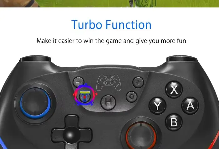 Manette de jeu sans fil STORM WYRM avec fonctions Turbo et double Vibration réglables pour Switch/Switch Lite/Switch OLED