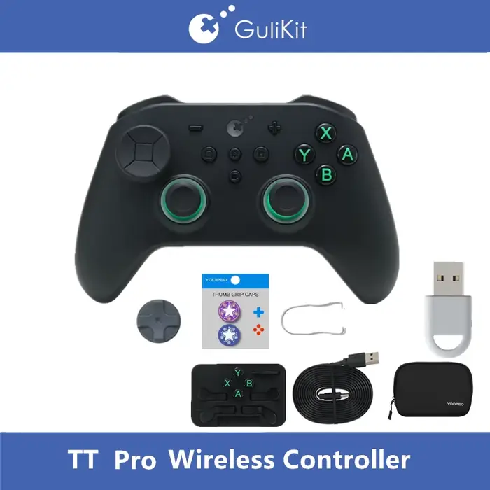 Manette de jeu GuliKit TT max/PRO sans fil avec joysticks et gâchettes TMR, manette de jeu pour Wind
