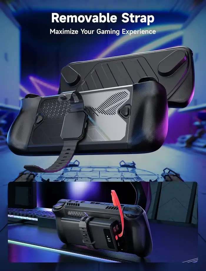 PC0111 ModCase pour ASUS ROG Ally X, boîtier modulaire ROG Ally X avec ventilateur de refroidissement, étui de protection inclus, housse faciale, ventilateur de refroidissement