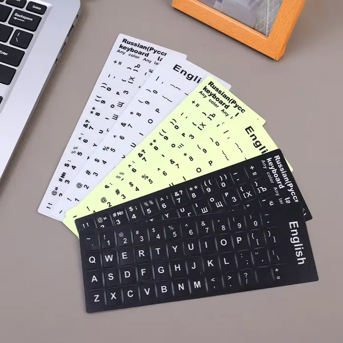 Autocollants de clavier Shoous anglais et russe