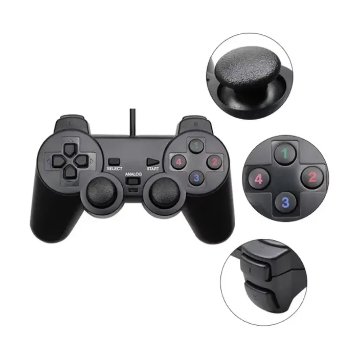 Manette de jeu filaire USB pour WinXP/Win7/Win8/Win10