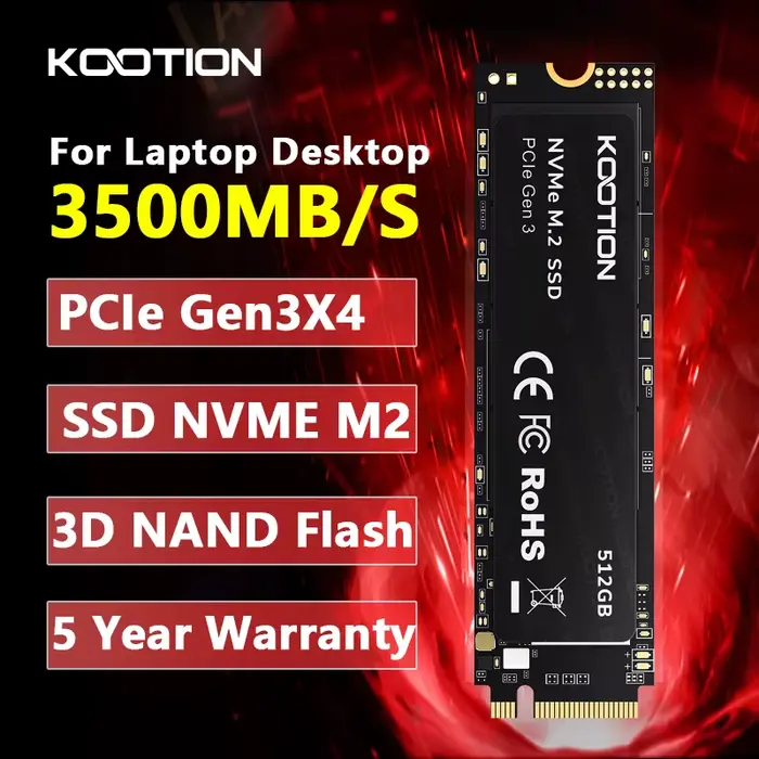 KOOTION – X15 disque dur interne SSD, M.2, PCIe, avec capacité de 256 go, 512 go, 1 to, pour ordinat