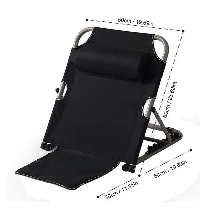 Chaise de sol multifonctionnelle avec dossier de lit relevable et support pour le cou