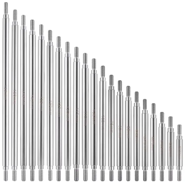 YEAHRUN 2 pièces ensemble de liaison en acier inoxydable tige de liaison M4 6x50-155mm pour Axial SC