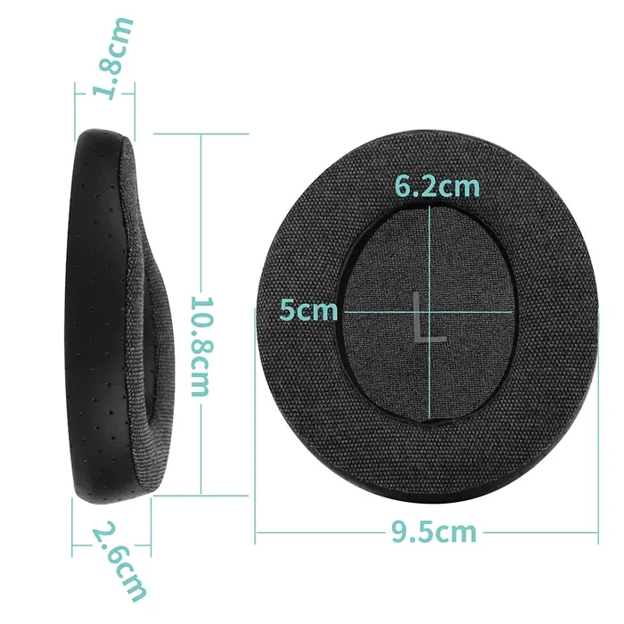 SIVGA Coussinets d'oreille de rechange noirs pour SV023 (une paire)