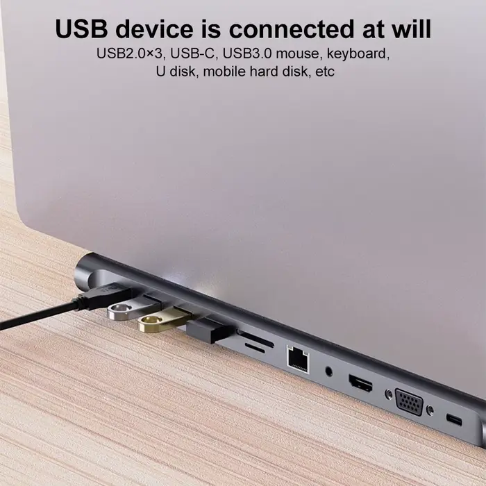 Station d'accueil USB C 11 en 1