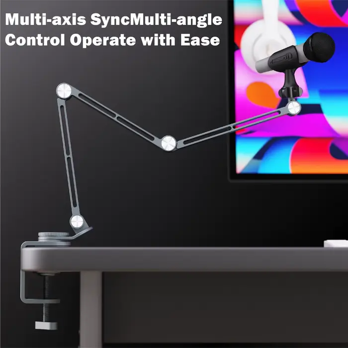 Bras télescopique pour microphone réglable