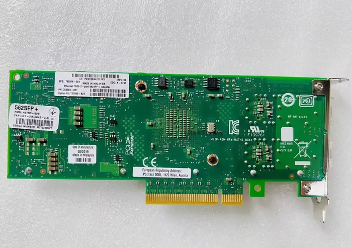 carte réseau 562SFP+ 727055-B21 790316-001 double port 10G