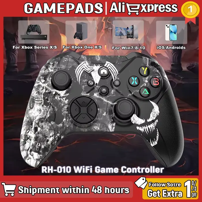 Manette de jeu sans fil Wifi pour Xbox One Series X/S PC