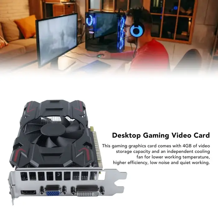 Carte graphique de jeu HD6770 4GB DDR5 128bit HD Interface multimédia DVI Displayport