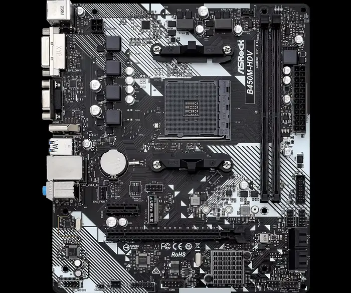 Carte mère B450 AM4 ASROCK B450M-HDV R4.0