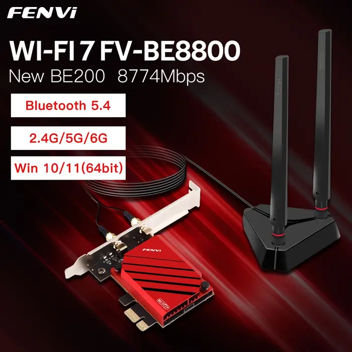 Carte adaptateur WiFi sans fil WiFi 7 BE200 PRO Pcie