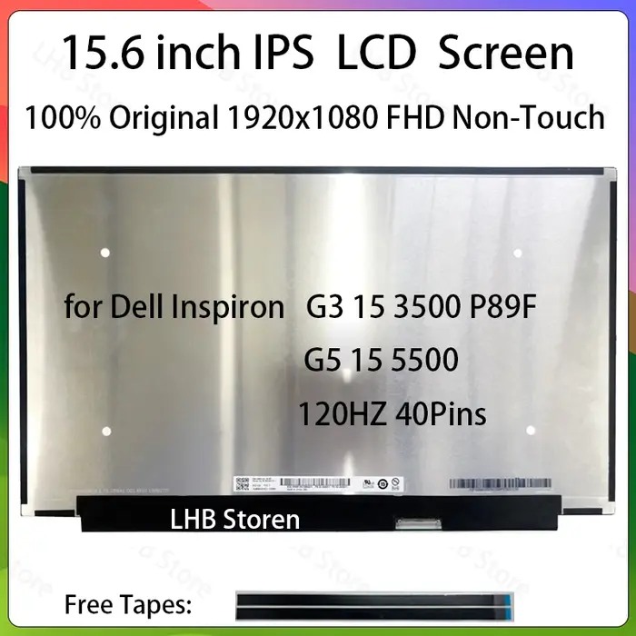 Écran LCD 15, 6 pouces 120 Hz pour Dell Inspiron G3 15 3500 P89F P89F002 G5 5500