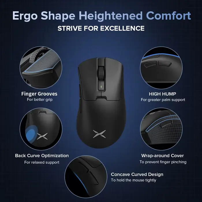 Delux-Souris de jeu ergonomique sans fil aste M900Pro