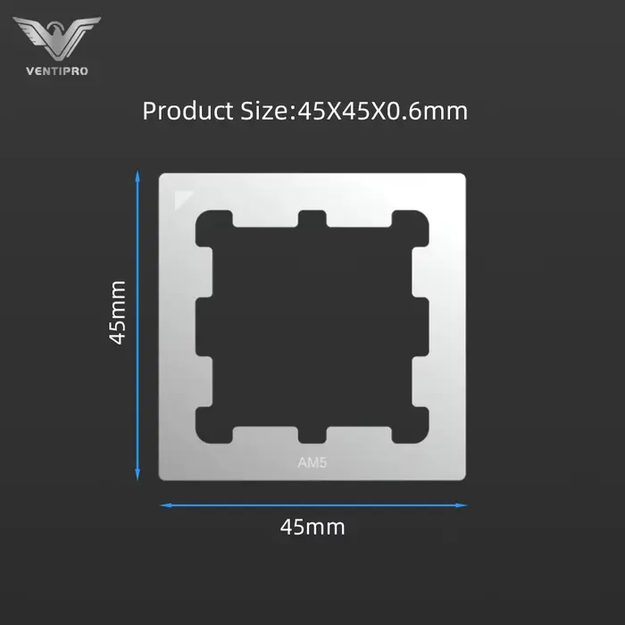 VENTIPRO AM5 : cadre de contact pour CPU en cuivre pur à encadrement intégral