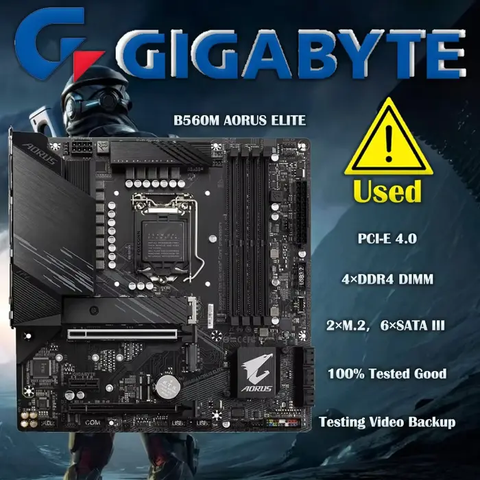 Cartes mères Gigabyte B560M AORUS ELITE LGA 1200 DDR4 128GB M-ATX pour carte mère de bureau Intel B560 M.2 SATA III USB3.0