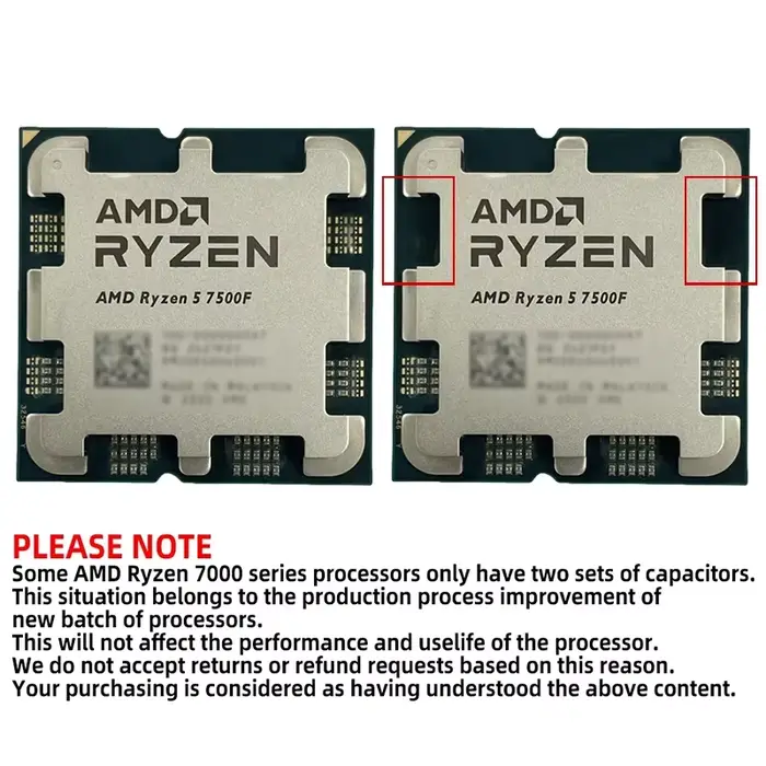 Processeur de jeu AMD Ryzen 5 7500F AM5 5nm