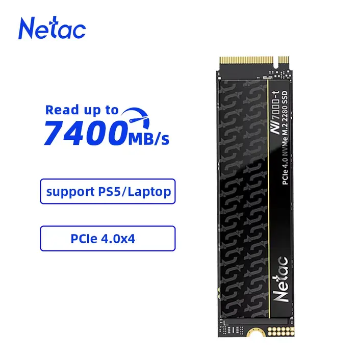 Netac SSD NVMe M.2 1 to 2 to 4 to M2 2280 PCIe 4.0x4 SSD PS5 disque dur interne disque SSD pour ordi