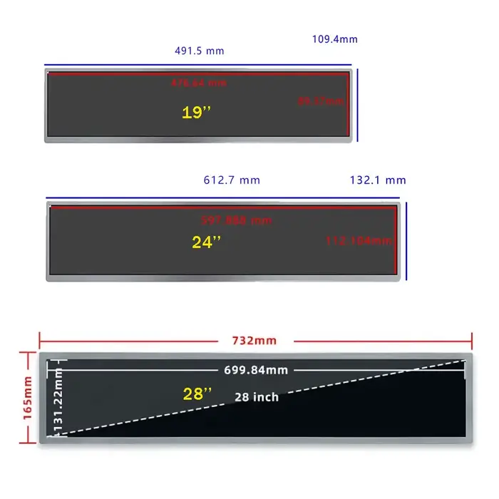 Fissuraminants-Moniteur LCD Ultra Large Étiré de 28 Pouces