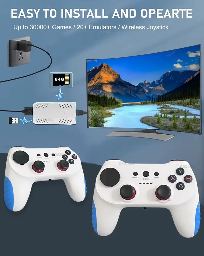 Nouvelle Console de jeu TV 128G intégrée 50000 jeux rétro 50 émulateurs vidéo Consola double manette de jeu sans fil X10 Pro bâton de jeu 4K