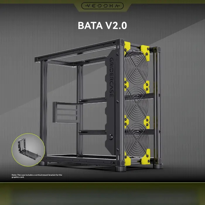 Boîtier PC Open Air Beta V2.0 en aluminium, compatible ATX, E-ATX, MATX, ITX, avec support pour radi