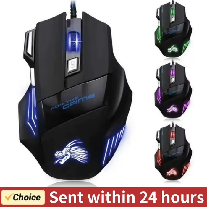 Souris de jeu filaire, rétroéclairée