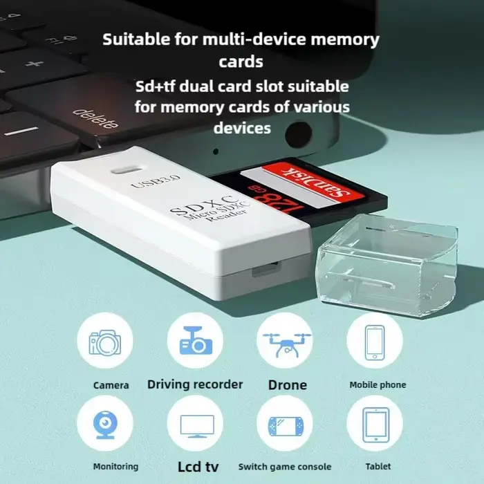 Lecteur de carte USB2.0/3.0 2 en 1