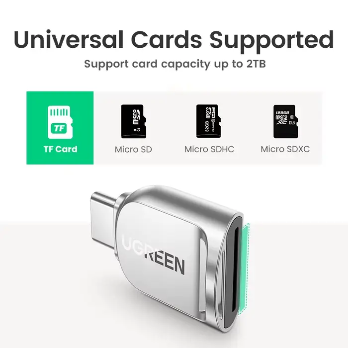 UGREEN Lecteur de carte USB-C à Micro SD TF
