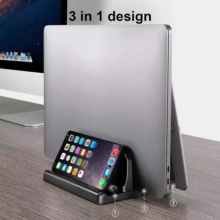 Support Vertical pour ordinateur portable de bureau 4 en 1
