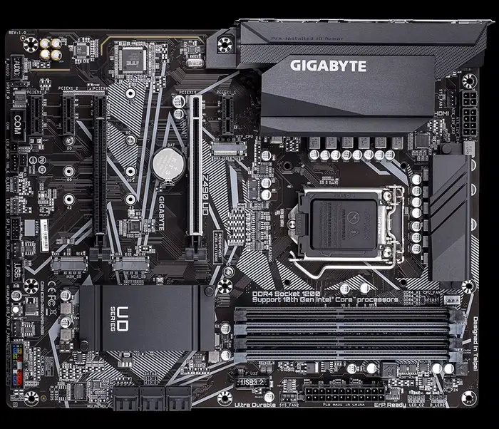 Carte mère GIGABYTE Z490 UD LGA 1200 4×DDR4 128 Go PCI-E 4.0