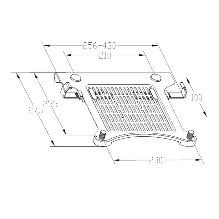 Support pour ordinateur portable 10"-17" - Plateau