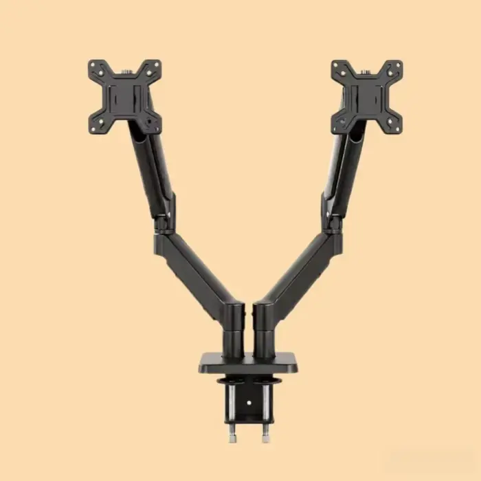 Support de bureau pour deux moniteurs, 360° ° Rotation et 180° ° Support inclinable, support peu