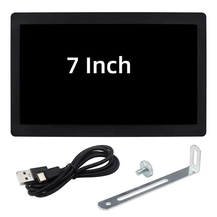 Écran Sencondaire de type C de 7 pouces, 1024x600 IPS LCD, Support de bureau, Mode étendu, informati