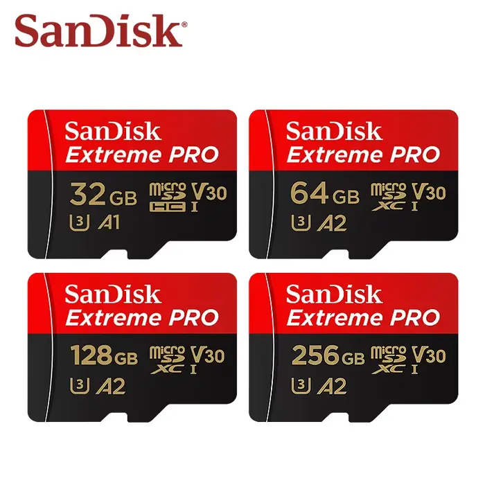Carte mémoire SanDisk Microsd haute vitesse U3 C10 A2 V30 4K Extreme Pro carte Micro SD jusqu'à 200 