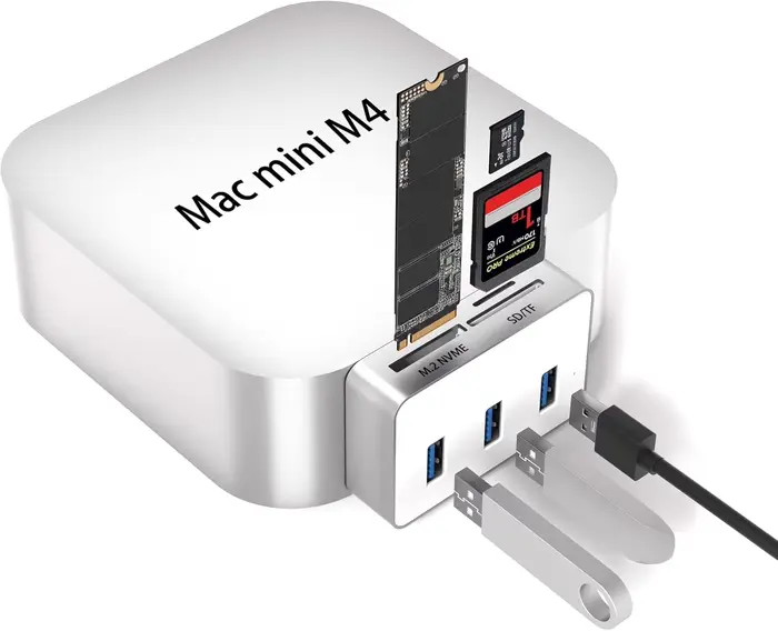 Hub USB C pour Mac mini M4/M4 Pro