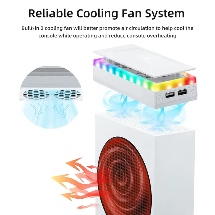 Ventilateur de refroidissement supérieur double avec éclairage RGB