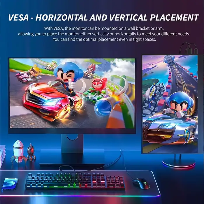 Moniteur portable 16 pouces 16:10 144Hz RGB100% 8 bits avec support VESA pour ordinateur