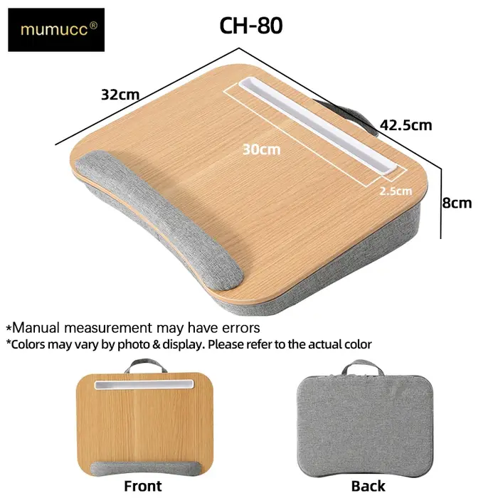 MUMUCC Bureau portable pour ordinateur portable avec coussin moelleux
