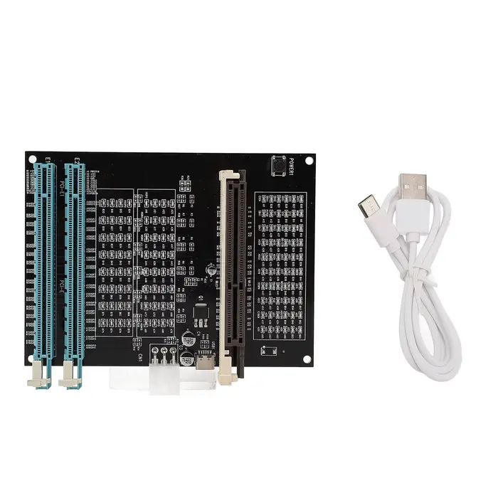 Testeur de carte graphique avec lumière AGP PCI-E, affichage à double usage, testeur de carte graphi