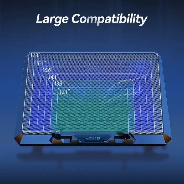 COOLCOLD Tapis de refroidissement pour ordinateur portable avec 12 ventilateurs silencieux