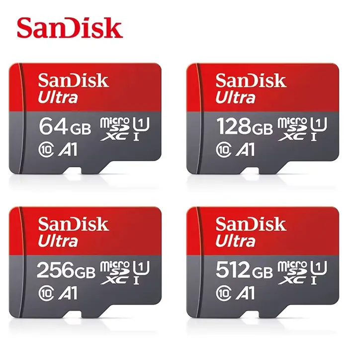 Carte mémoire Sandisk 512 Go 256 Go 128 Go 64 Go 32 Go TF Micro SD Classe A1-10 UHS-1