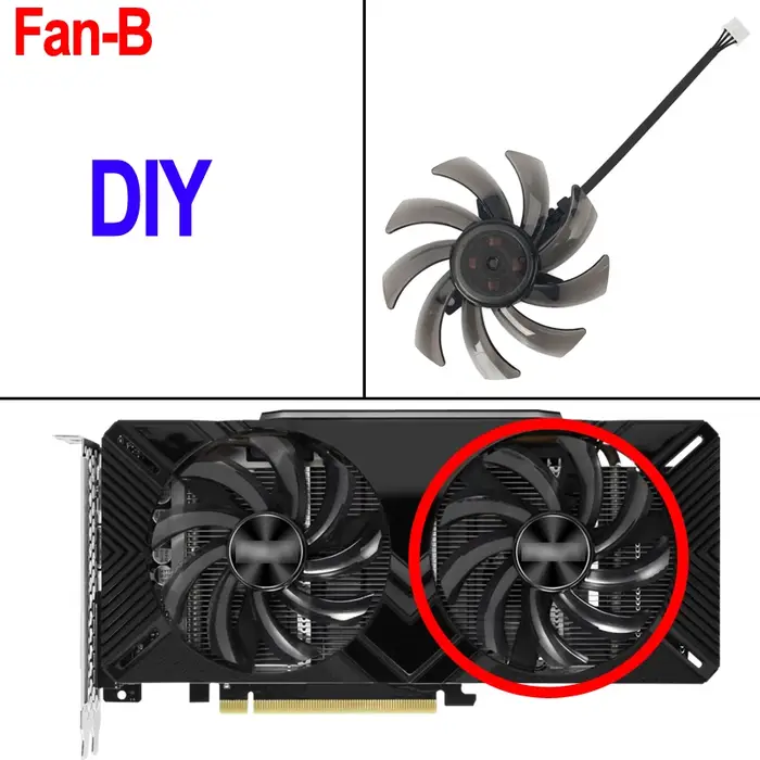 Ventilateur de refroidissement de carte graphique Palit, 85mm FDC10H12S9-C 12V, pour GTX 1660 Ti Super RTX 2060 2070 RTX2060 Dual OC