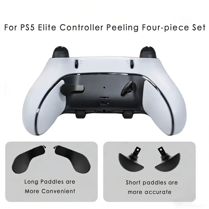 Capuchon et jeu de palettes de Joystick en métal 6 en 1 pour manette PS5 Elite