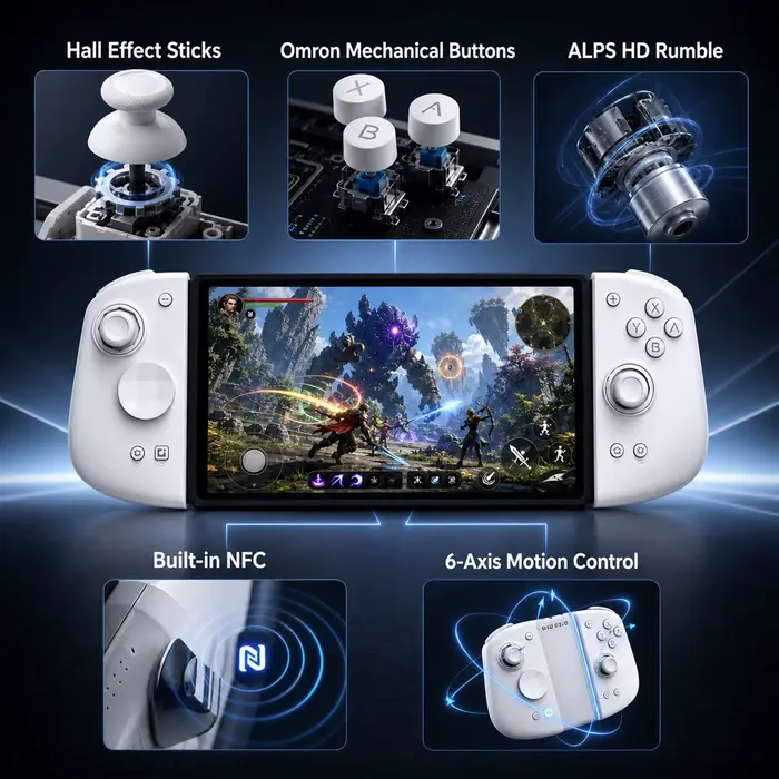 Mobapad M6s/M6 HD pour Nintendo Switch/Switch OLED réglable Joystick effet Hall contrôleur JoyPad panneaux couverture