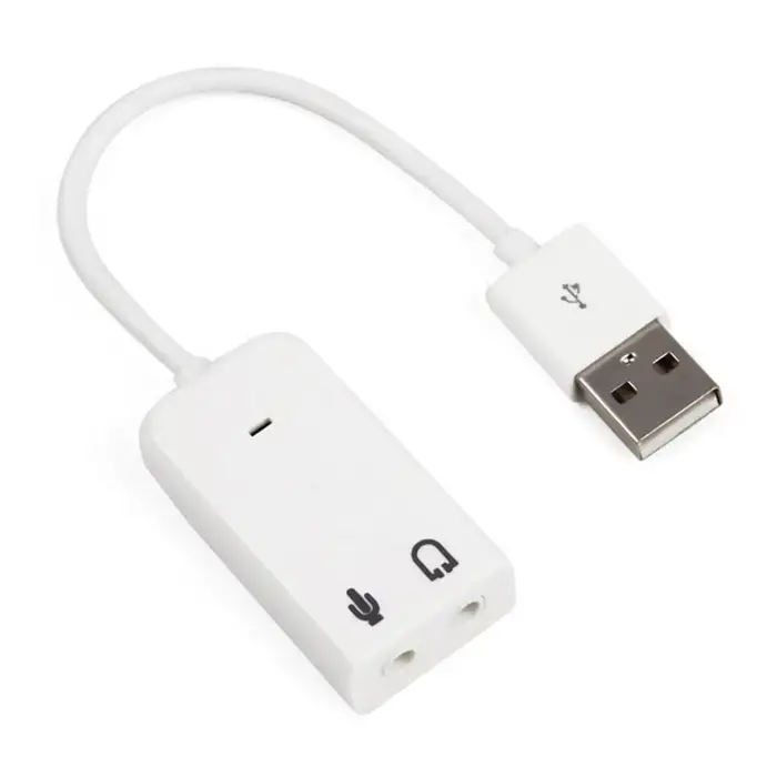 Carte son USB externe 7.1 canaux avec adaptateur Audio USB Jack 3.5mm pour casque et Microphone Comp